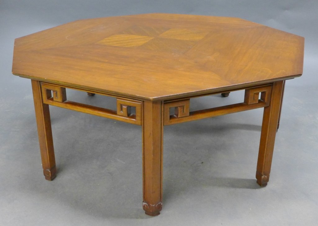 Octagonal Asian Style Low Wood Table (1 of 10)