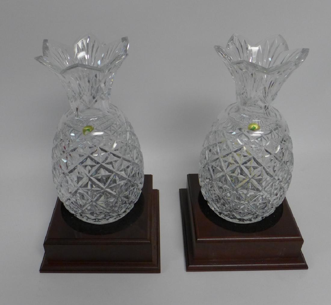 Waterford Cut Crystal Pineapple Vase Pair