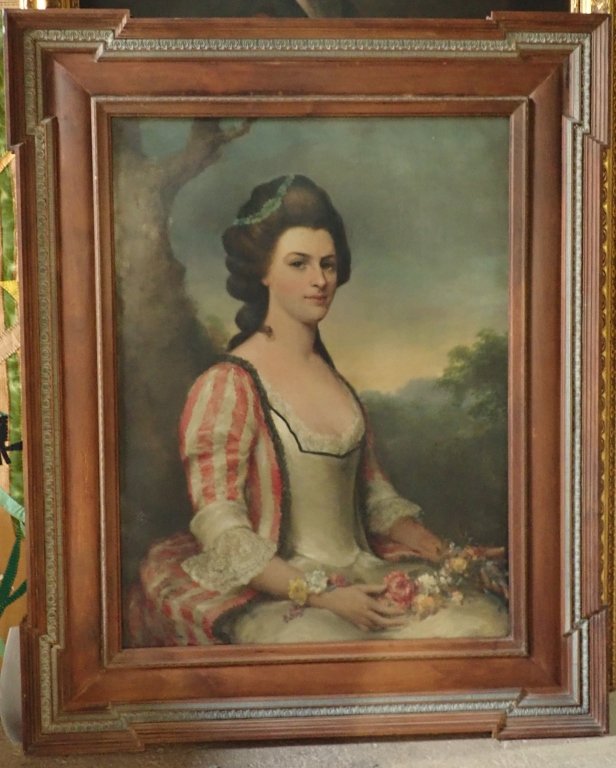 Antique Female Portrait O/C E. S. Hamilton (1 of 10)