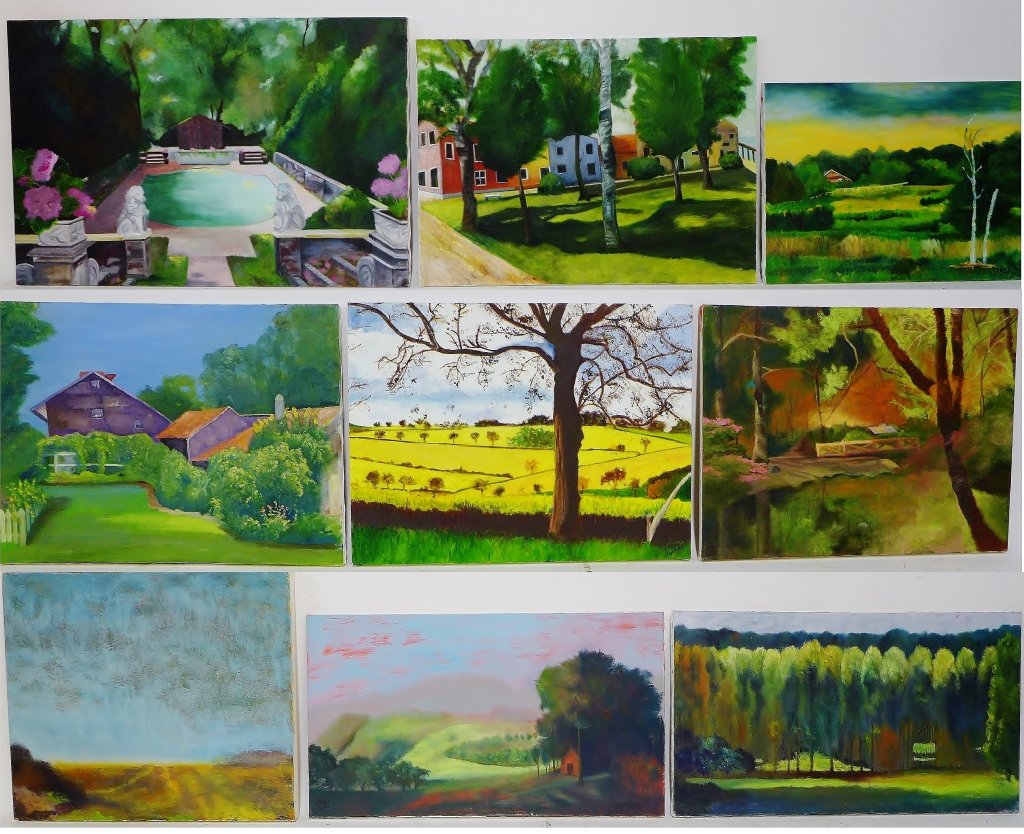 Assortment of Beach Scene Paintings, Artist Signed (1 of 10)