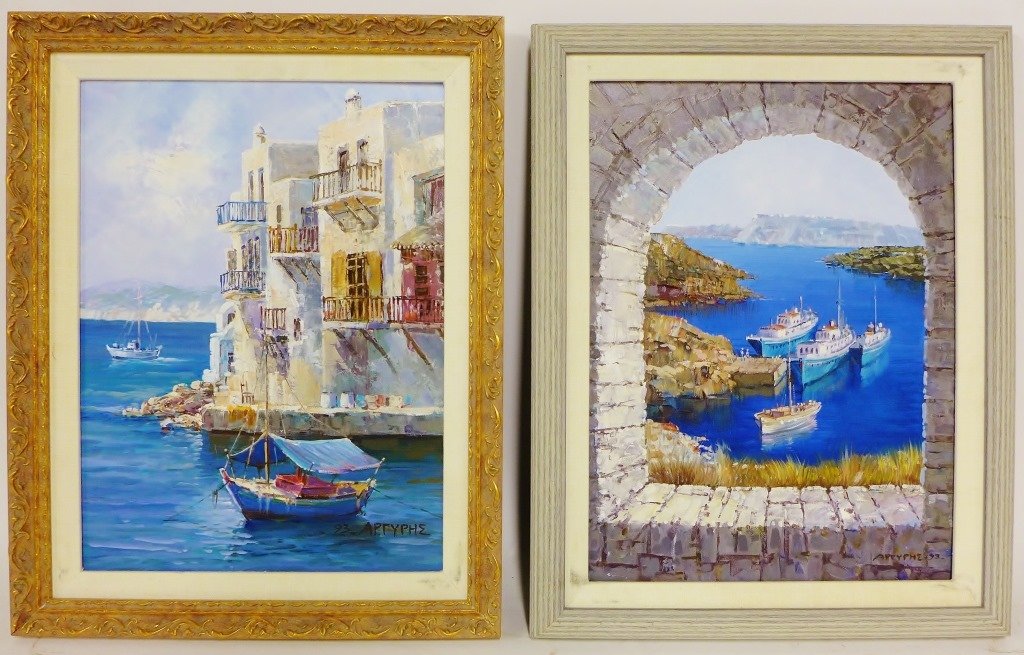 Pair of Seascape Paintings, artist signed (1 of 10)