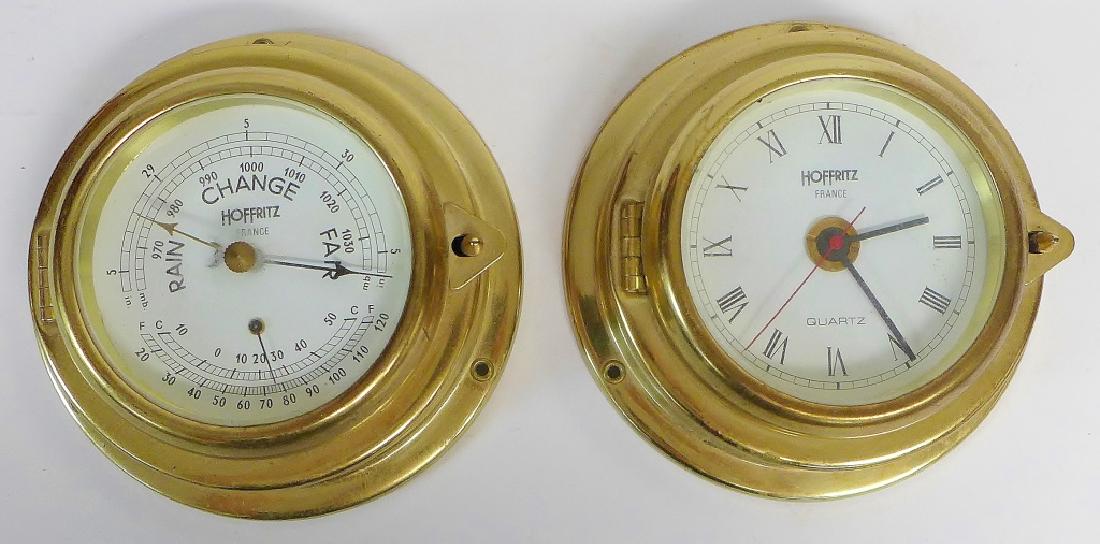 Vintage Hoffritz Ship Clock and Barometer (1 of 10)