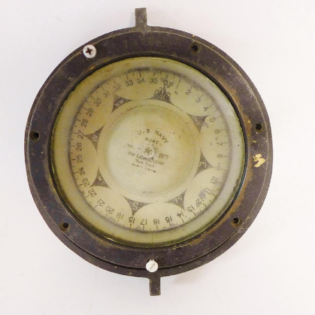Antique Lionel US Navy Boat Compass 1919
