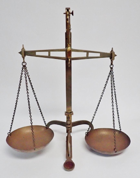 Antique Brass Balance Scales By Degrave & Co.