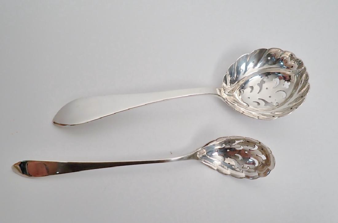 2 Pierced Tiffany Sterling Serving Spoons (1 of 8)