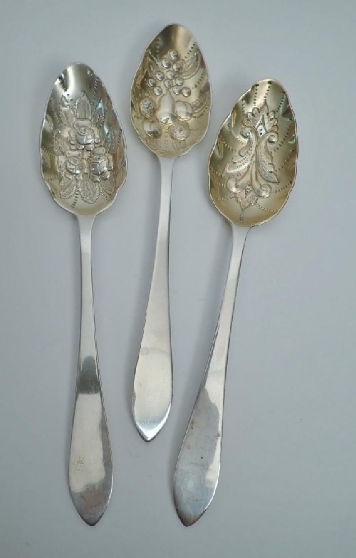 3 Tiffany Sterling Chased & Gilt Serving Spoons (1 of 10)