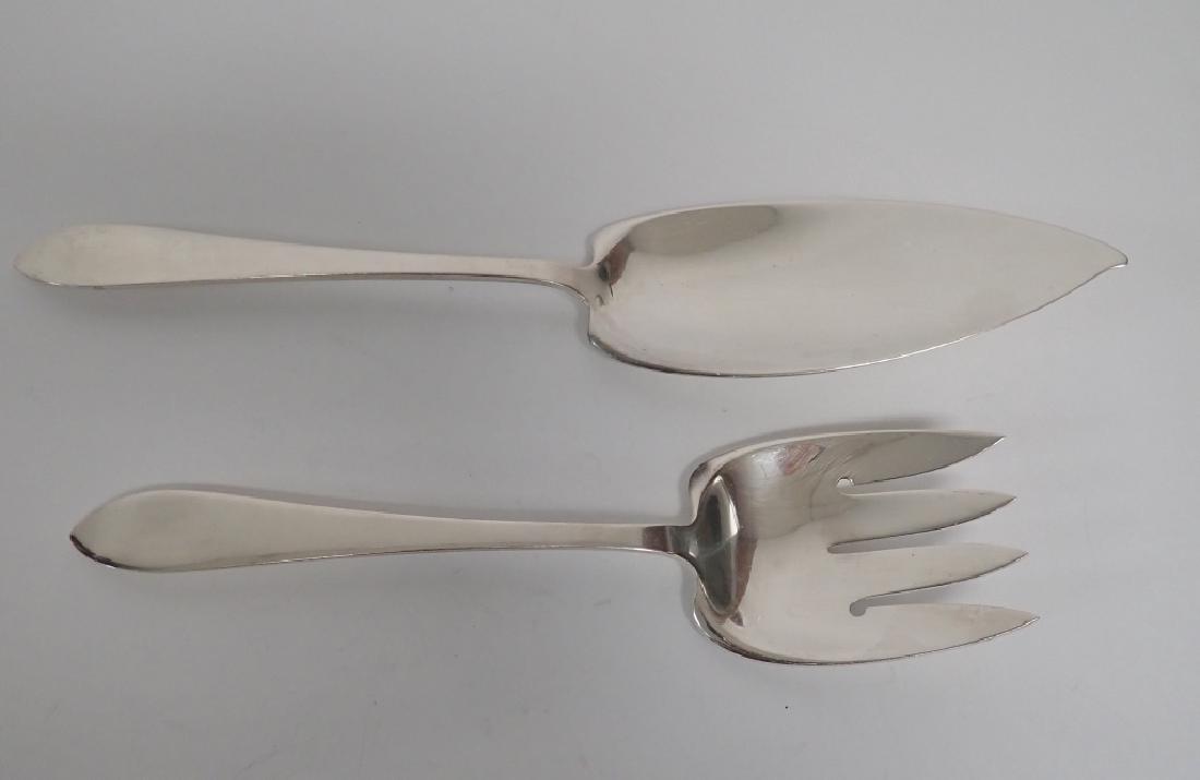 2 Piece Faneuil Tiffany Sterling Fish Server Set (1 of 8)