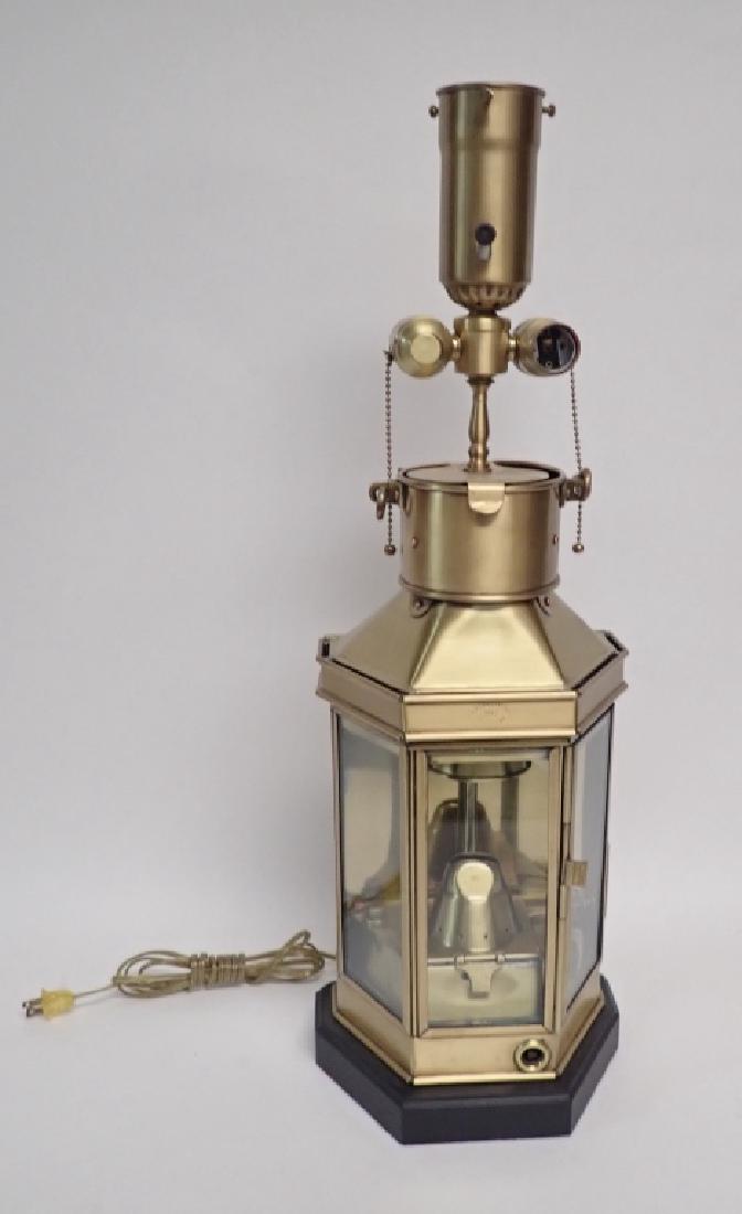 Brass Ship's Lantern as Lamp (1 of 10)