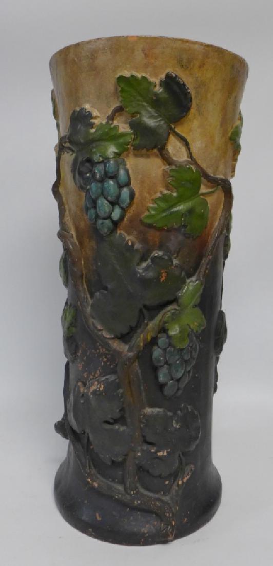 Vintage Terracotta Grape Leaf Floor Vase (1 of 8)