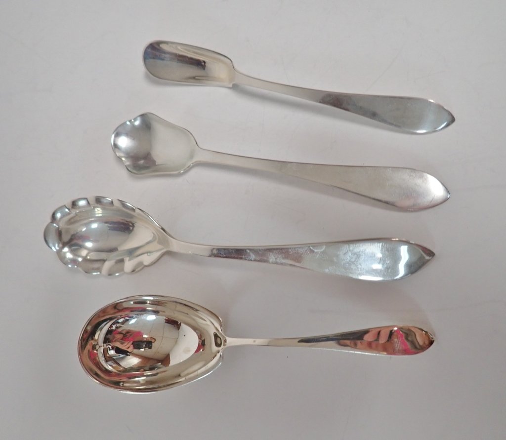 Four Tiffany Sterling Serving Spoons (1 of 9)