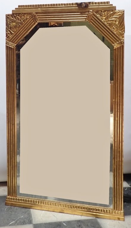 Art Deco Gilt Beveled Mirror (1 of 8)