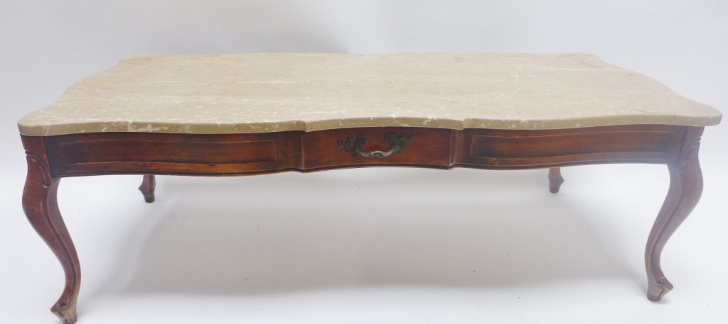 Marble Top Low Coffee Table (1 of 6)