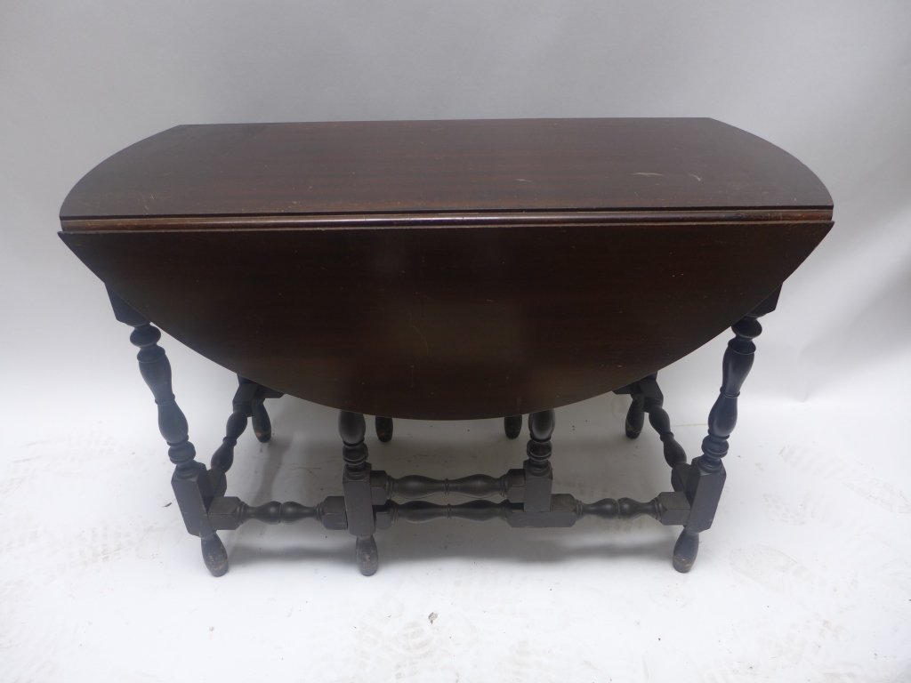 Dark Wood Drop-Leaf Table (1 of 10)