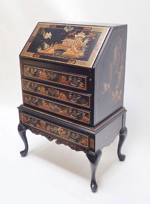 Black Lacquer Chinoiserie Secretary Desk Maddox Nov 15 2017