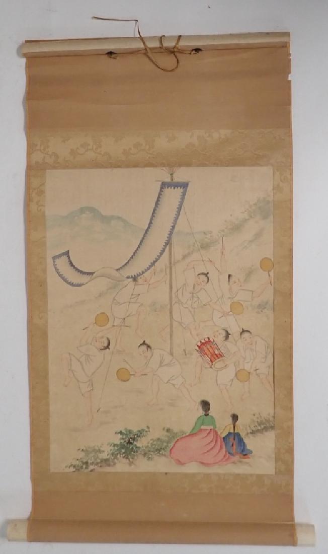 Asian Figural Scroll Painting (1 of 10)