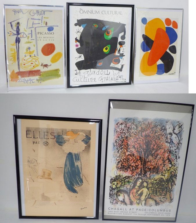 Collection of Five Modern Art Prints (1 of 9)