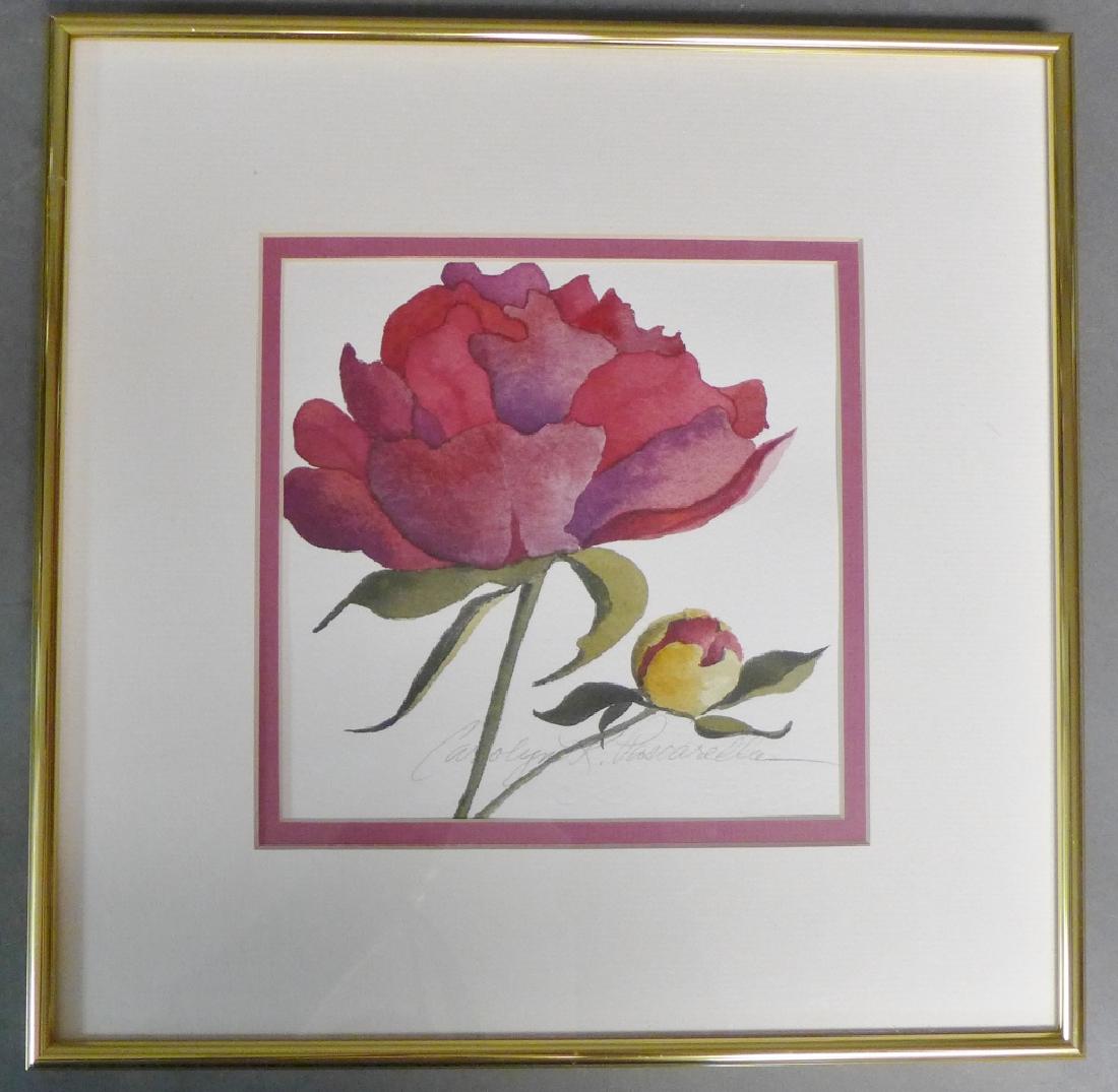 Signed Watercolor of Rose (1 of 6)