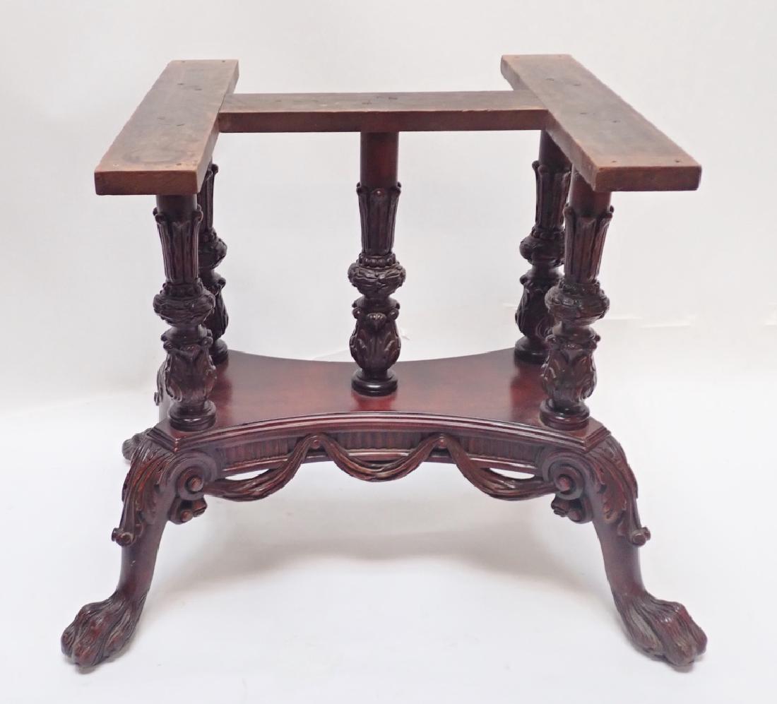 Carved Wood Claw Foot Table Base (1 of 10)
