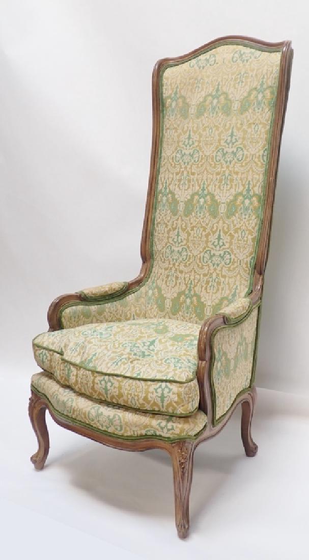 Green Upholstered High Back Arm Chair (1 of 10)