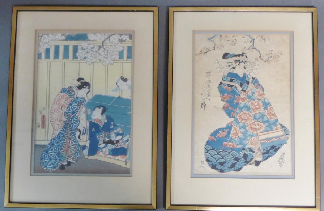Pair Japanese Woodblock Prints (1 of 10)