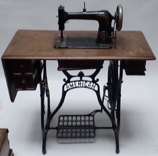 Vintage "american" Treadle Sewing Machine & Table
