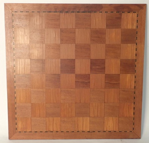 Wood Chess Board - Black Walnut and Curly Maple 2 inch squares