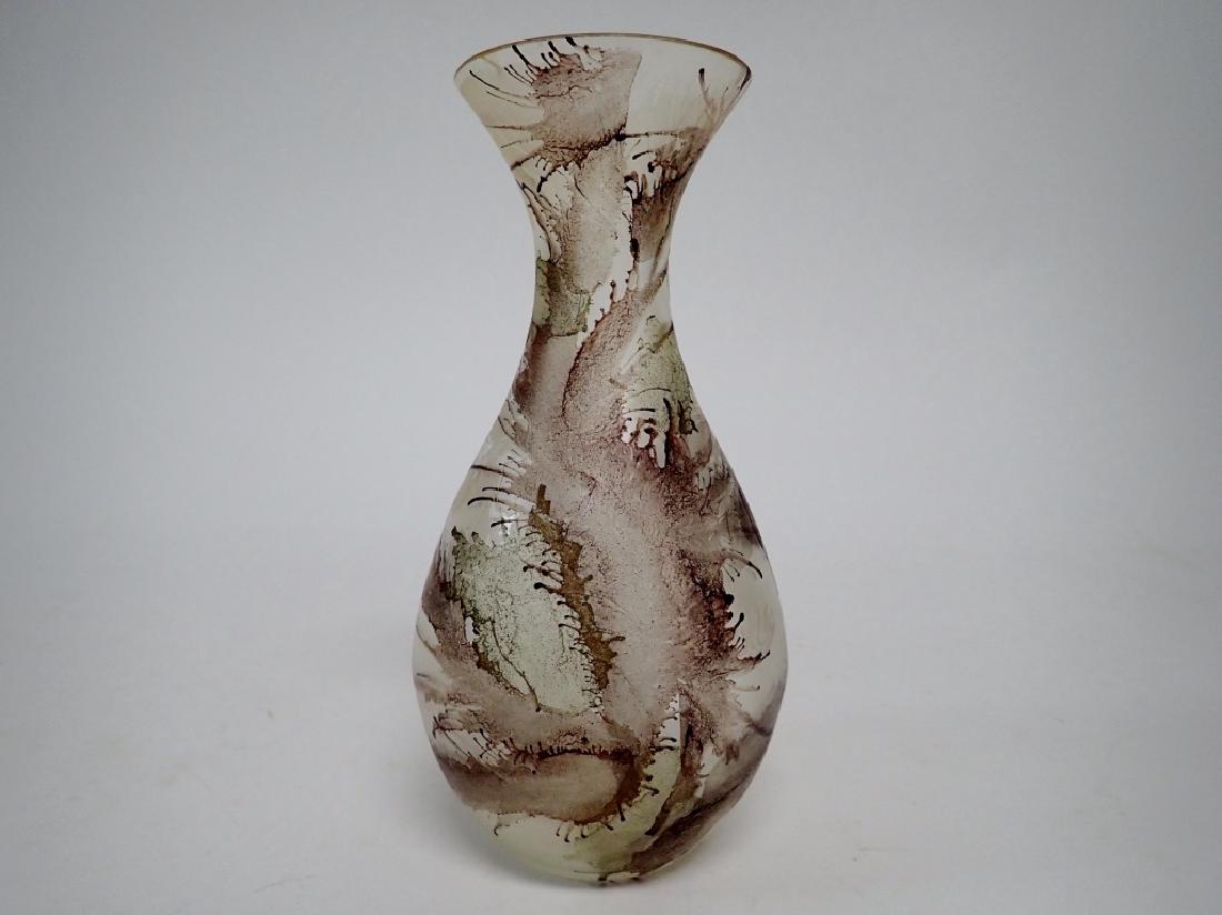 Small Frosted Cameo Vase Signed Galle (1 of 10)
