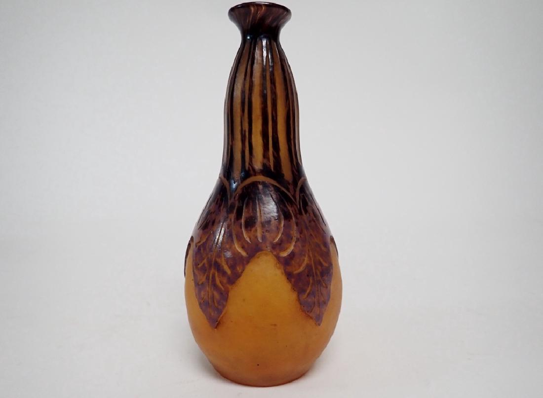 Small Purple and Orange Cameo Style Glass Vase (1 of 10)
