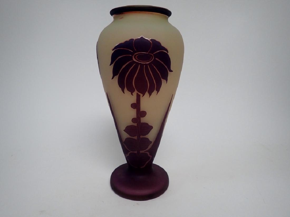 Large Purple Art Nouveau Cameo Glass Vase (1 of 9)