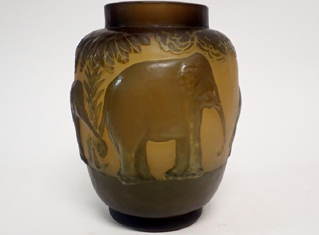 Large Cameo Glass Style Vase Signed Galle (1 of 10)