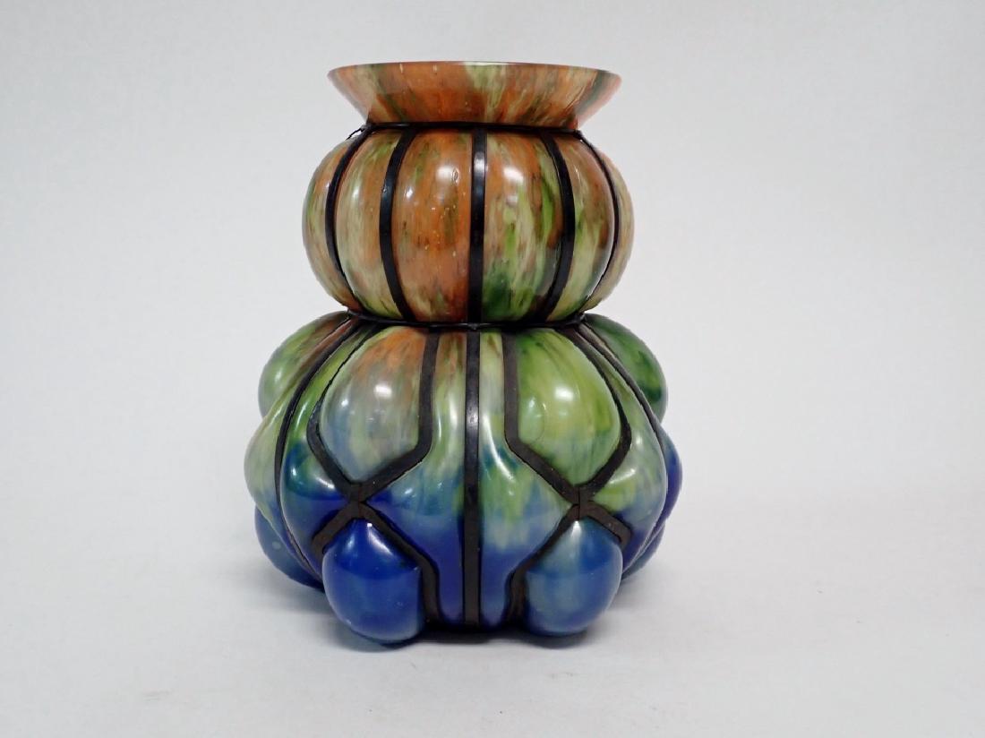 Multicolored Art Nouveau Style Glass Vase (1 of 10)