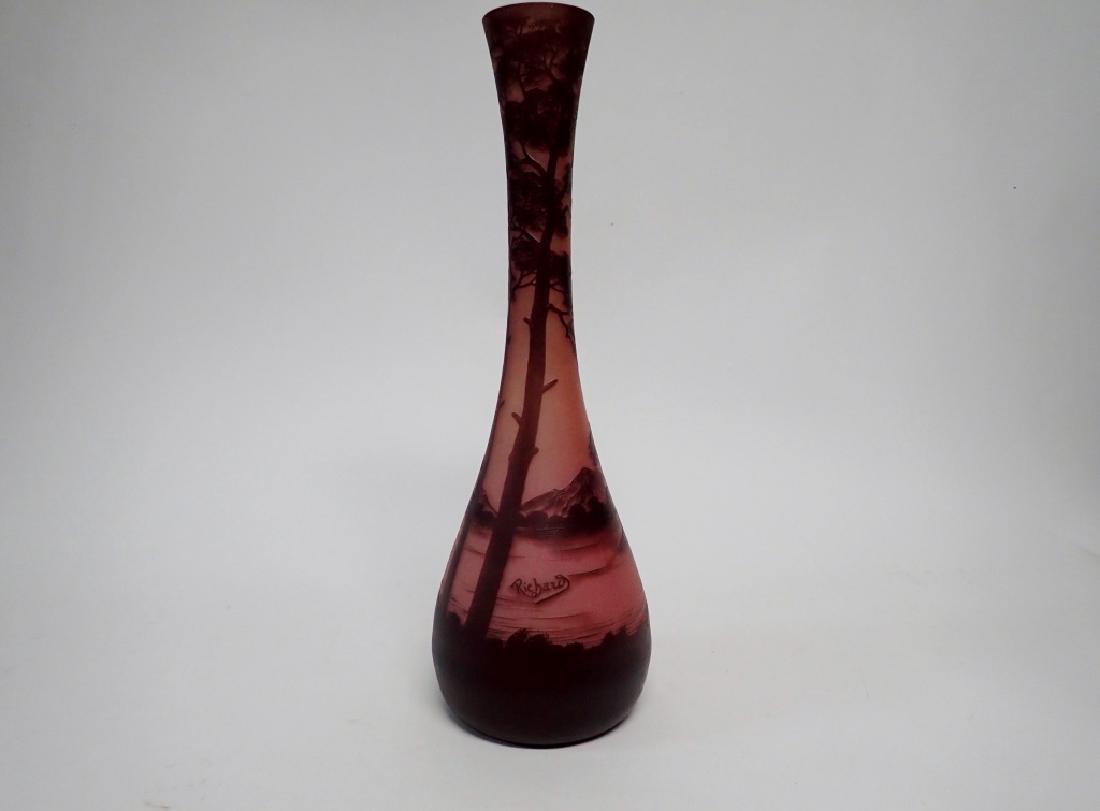 Large Cameo Glass Style Vase Signed Richard (1 of 10)