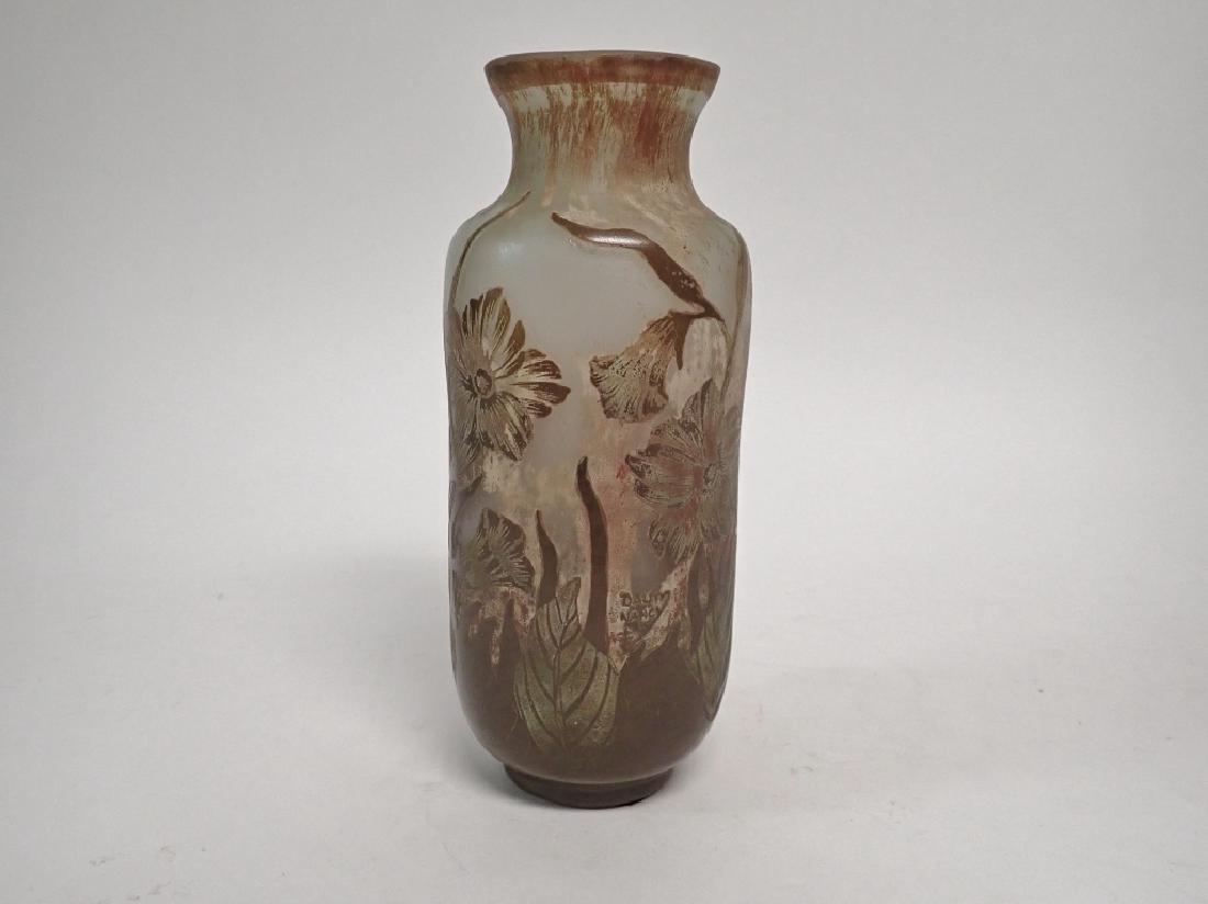 Medium Cameo Glass Style Vase Signed Daum Nancy (1 of 10)