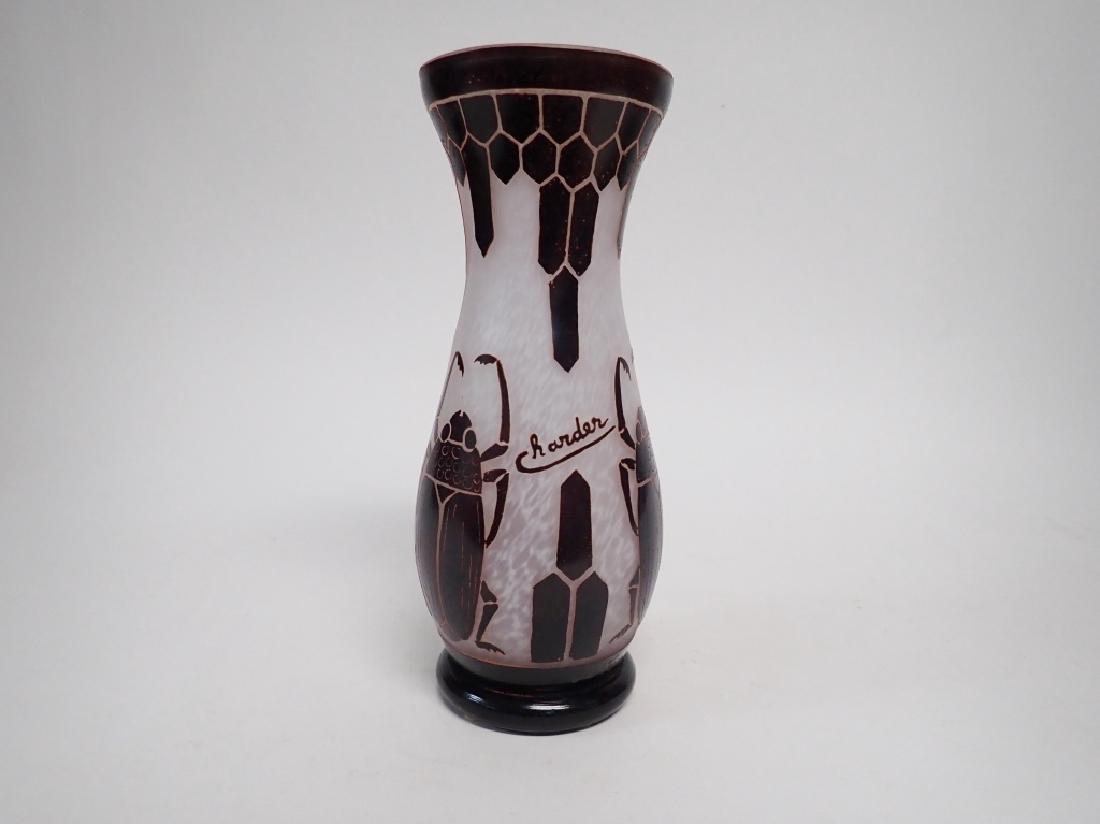 Large Cameo Glass Style Vase Signed Charder (1 of 10)