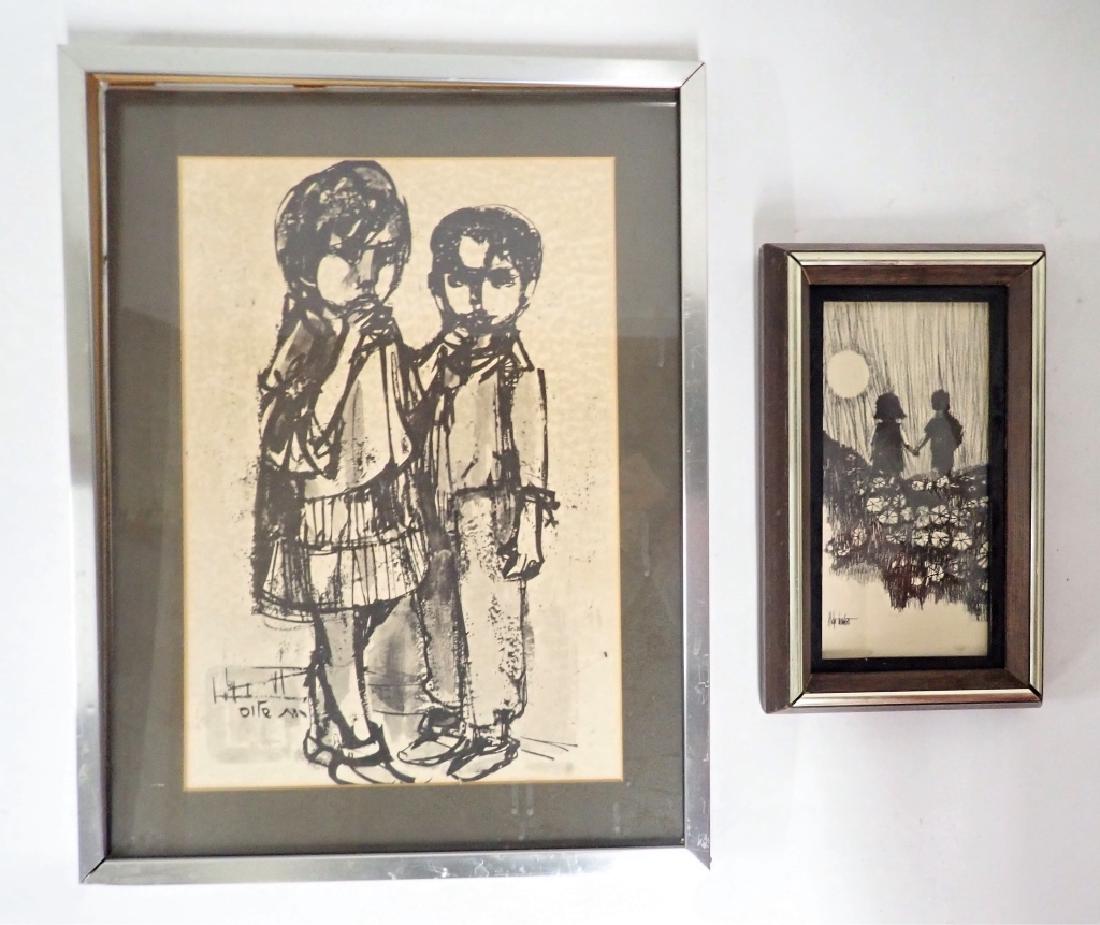 Pair of Signed Figural Drawings (1 of 6)