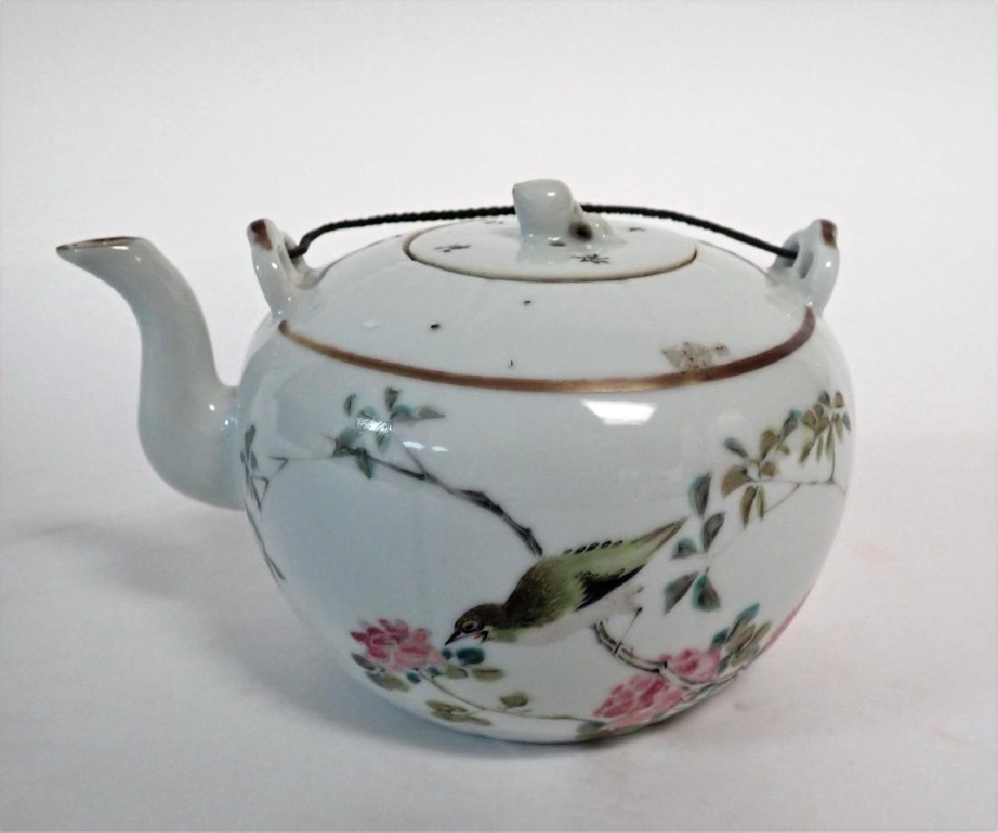 Lidded Antique Chinese Famille Rose Teapot (1 of 9)