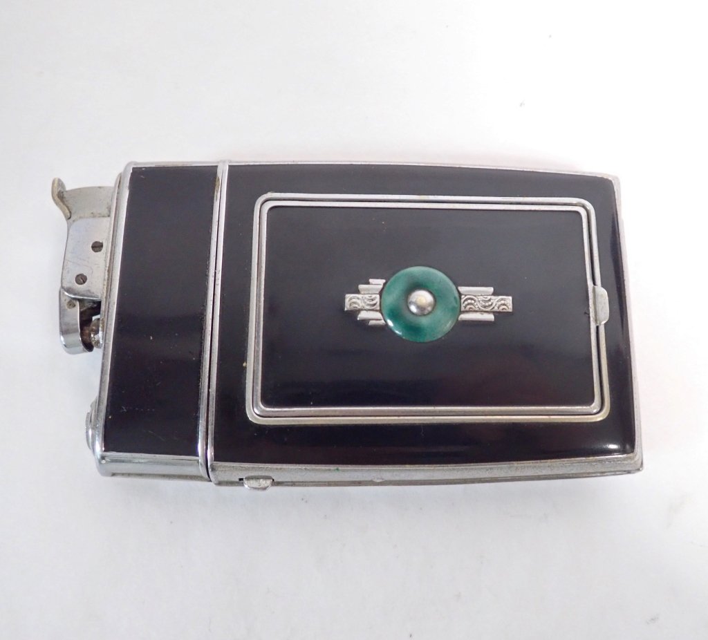 Evans Art Deco Cigarette Case, Lighter & Compact (1 of 10)