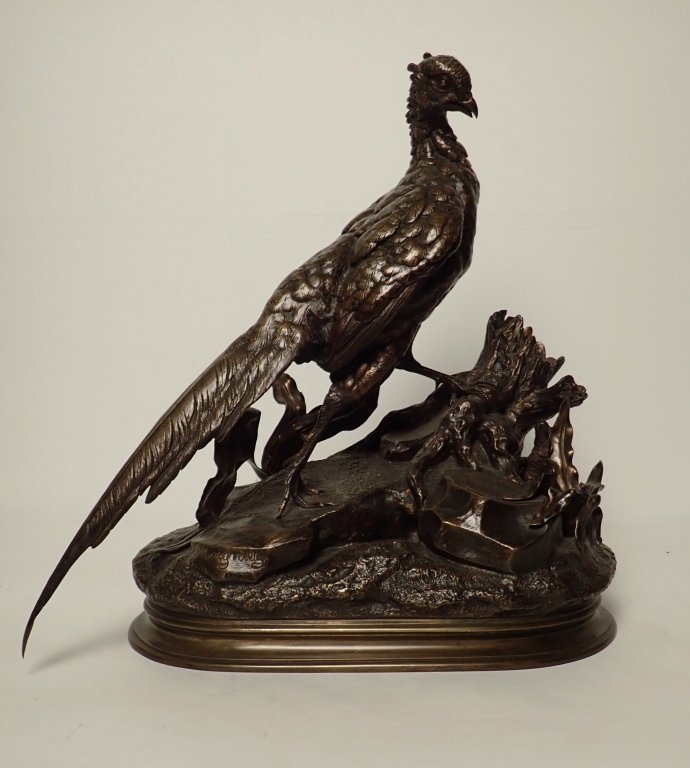"Pheasant with Stoat" Bronze By Jules Moigniez (1 of 10)