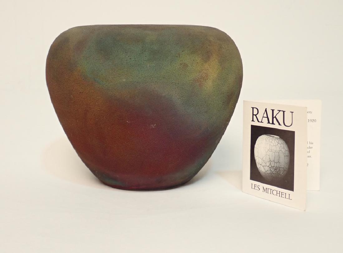 Les Mitchell Raku Ceramic Pottery Vase (1 of 8)