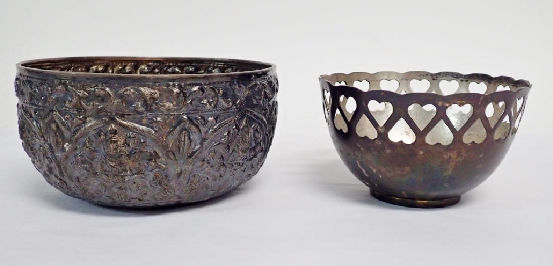 Two Decorative Indian Silver Bowls (1 of 9)