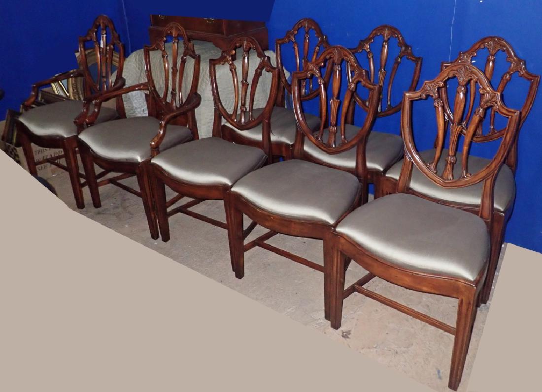 Set of 8 Mahogany Shield Back Chairs (1 of 10)