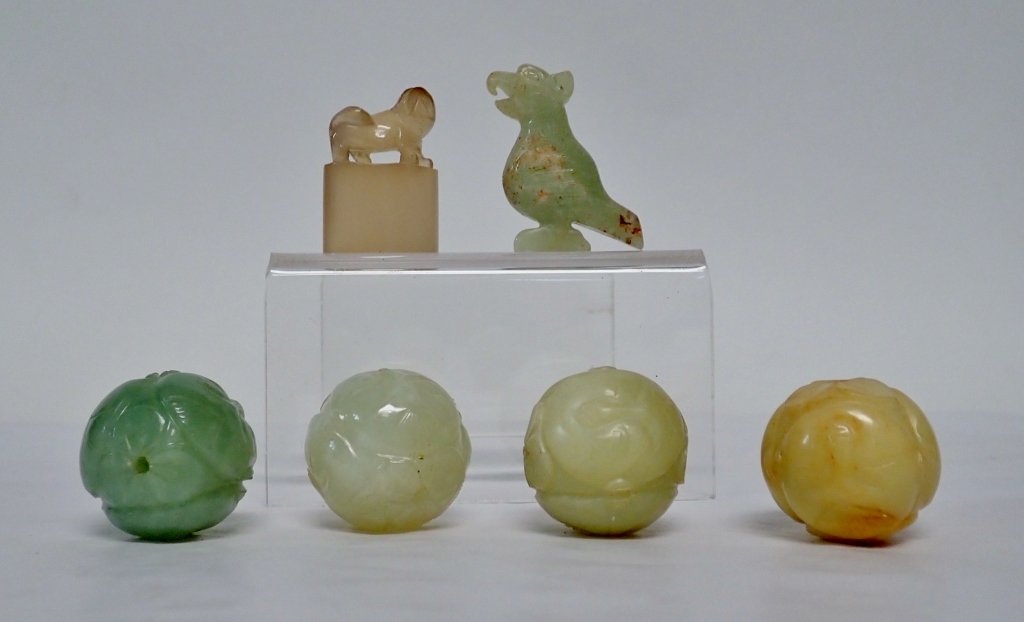 Chinese Carved Jade Assortment (1 of 8)