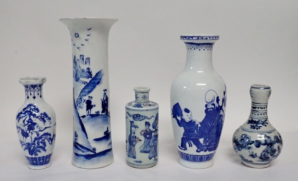 Blue & White Asian Vase Assortment (1 of 10)