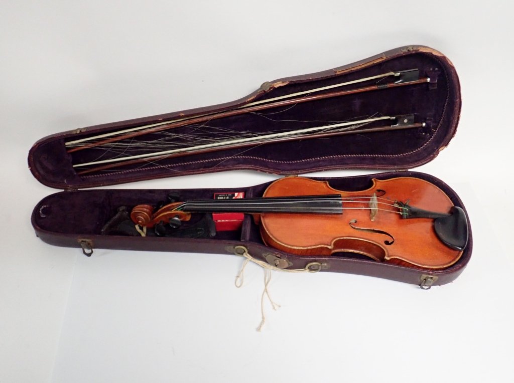 Vintage German Heinrich Heberlein Violin with Case (1 of 10)