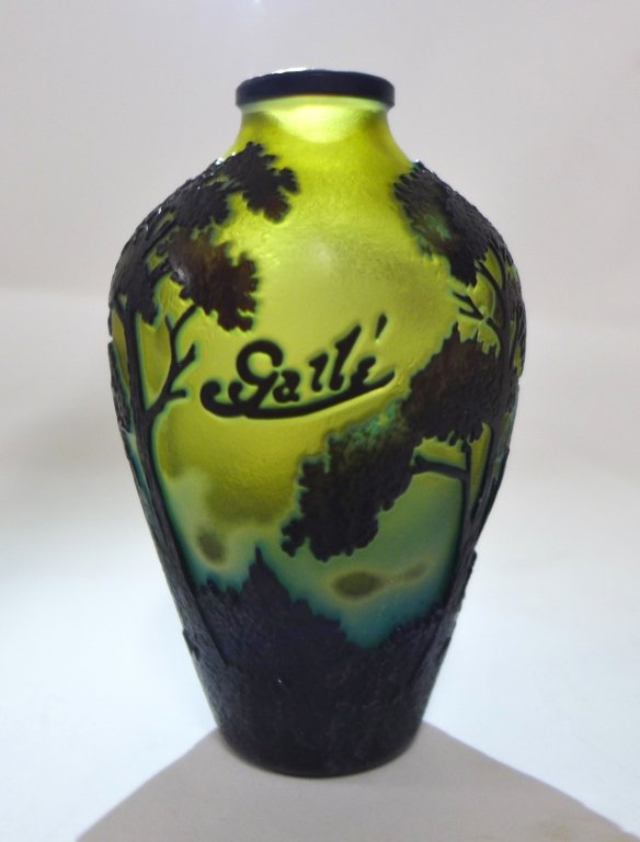 French Art Nouveau Miniature Galle Vase (1 of 8)