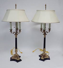 French Empire Style Bronze Lamp Pair (1 of 10)