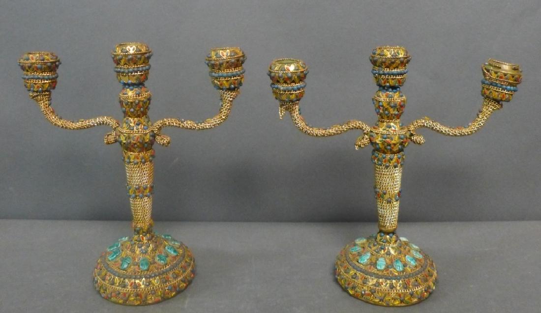 Bronze Anglo Indian Scarab Candelabra (1 of 9)