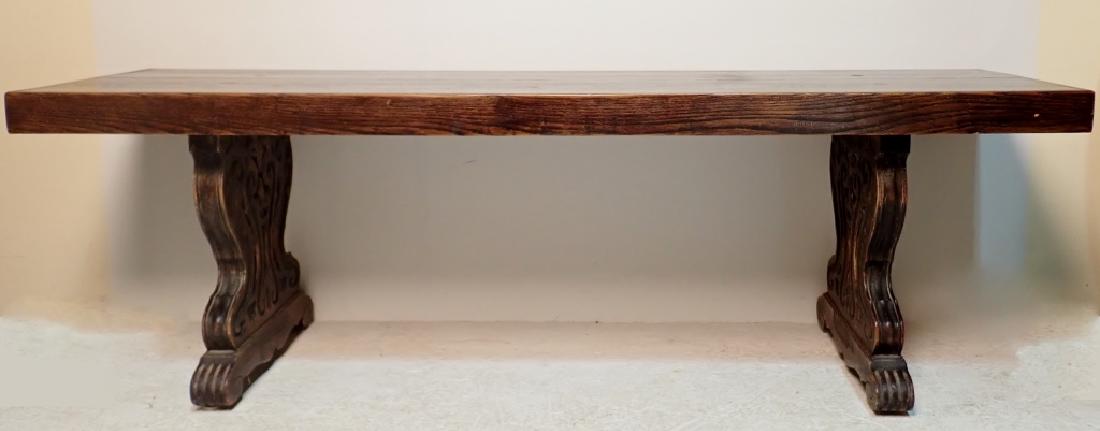 Low Wooden Table with Ornately Carved Feet (1 of 10)