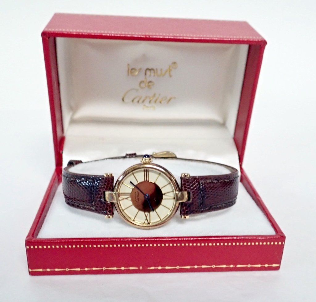 Vintage Ladies Vermeil Le Must De Cartier Watch (1 of 8)