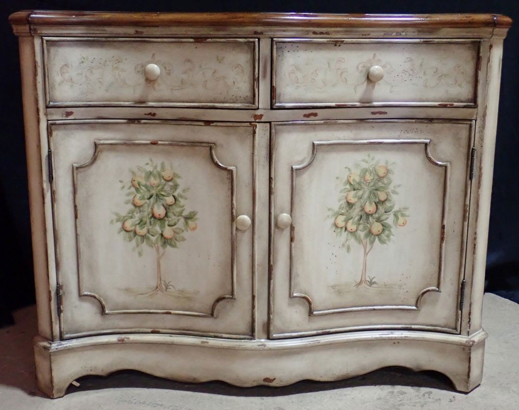 Vintage Painted Commode with Fruit Tree Motif (1 of 12)